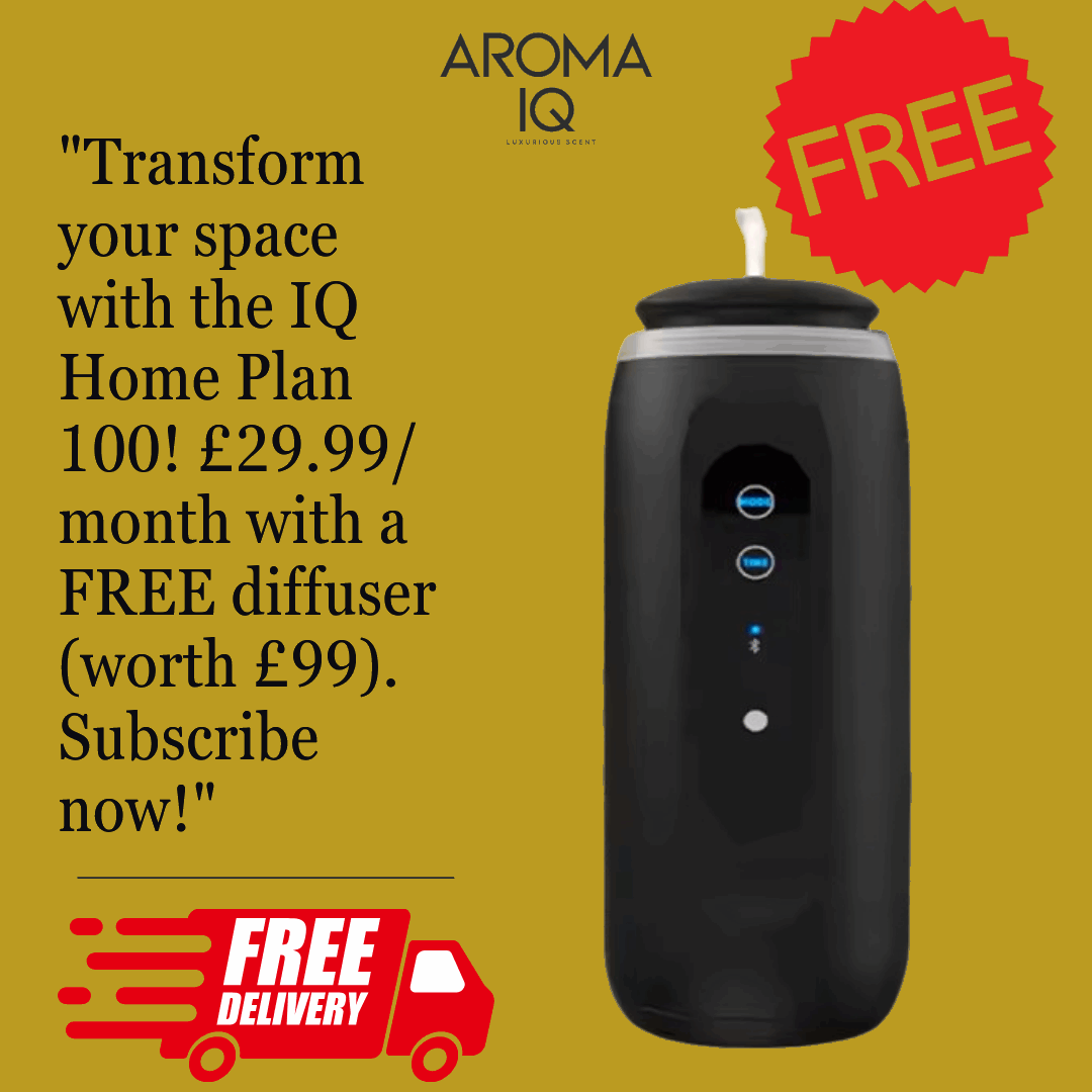 IQ Home Plan 100 : Your Monthly Subscription to Luxury FREE 300m³ Black Smart Wall Plug Aroma Diffuser (worth £99)
