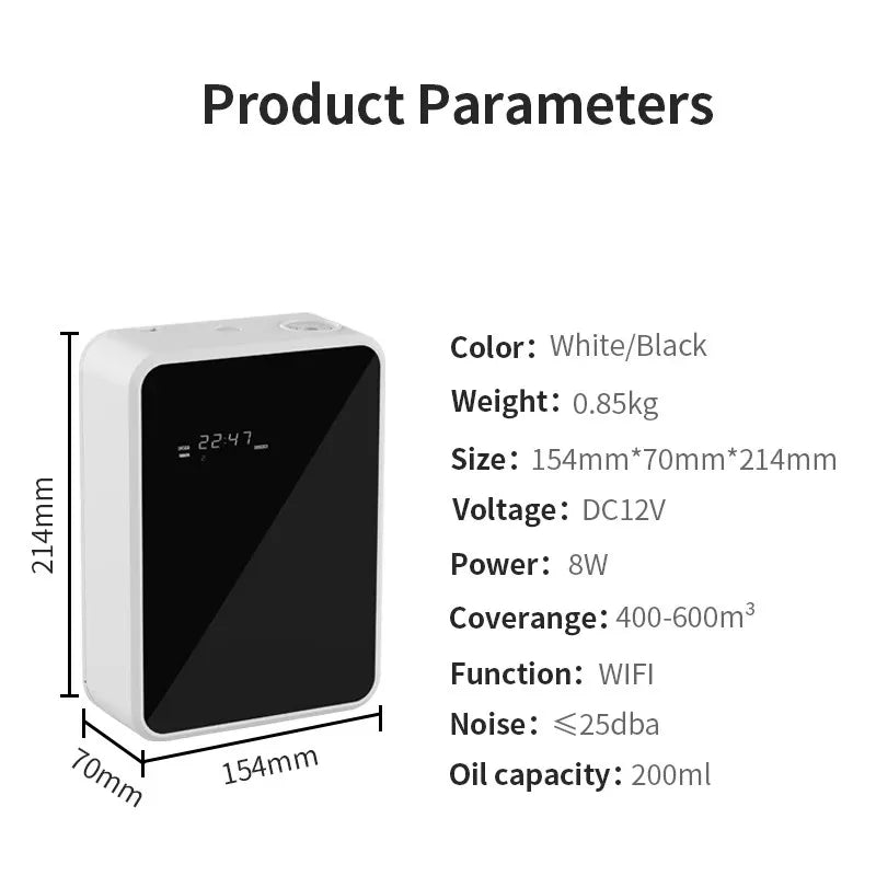 Essential Oil Diffuser with WiFi Control Intelligent Aroma Machine for Large Spaces (Coverage Up to 400m³)